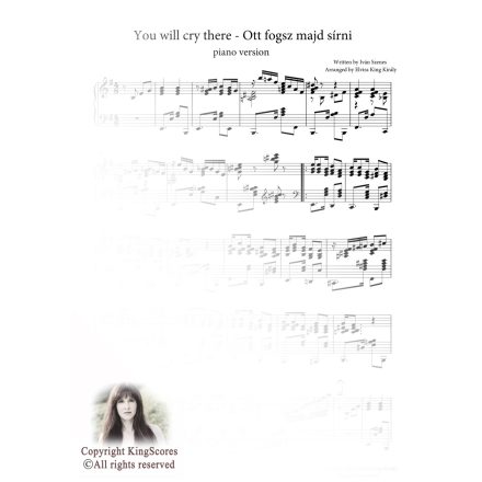You will cry there - piano sheet music