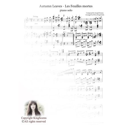 Autumn leaves - piano sheet music